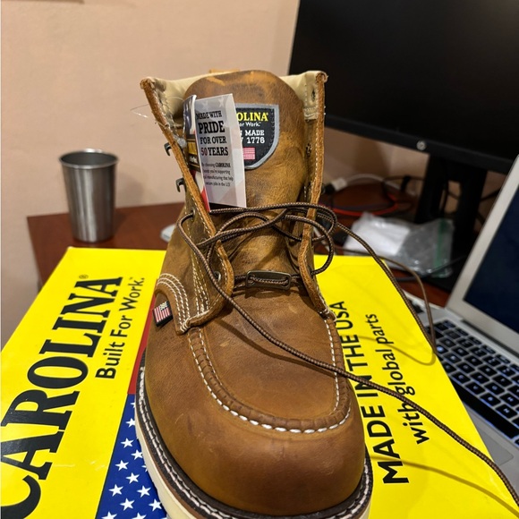 Carolina Moc Toe Work Boot - 12 wide - Picture 3 of 6